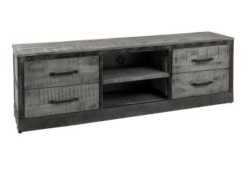 TV-Board Mango 180x40x60 grau lackiert HEAVY INDUSTRY #139