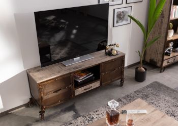 TV-Board Mango 150x40x60 braun lackiert HEAVY INDUSTRY #219