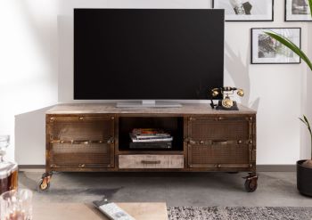 TV-Board Mango 150x40x60 braun lackiert HEAVY INDUSTRY #219