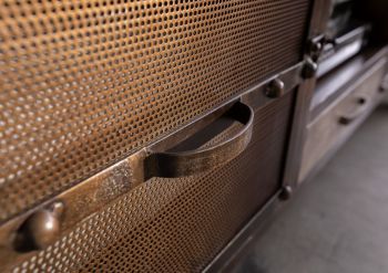 TV-Board Mango 150x40x60 braun lackiert HEAVY INDUSTRY #219