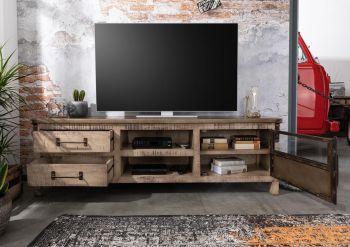 TV-Board Mango 190x40x60 braun lackiert HEAVY INDUSTRY #234