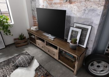 TV-Board Mango 220x40x60 braun lackiert HEAVY INDUSTRY #235