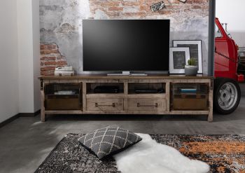 TV-Board Mango 220x40x60 braun lackiert HEAVY INDUSTRY #235