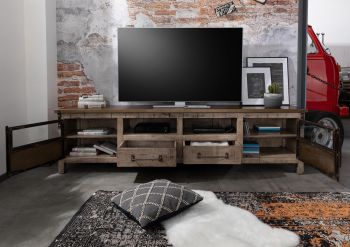 TV-Board Mango 220x40x60 braun lackiert HEAVY INDUSTRY #235