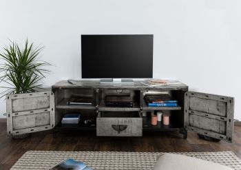 TV-Board Mango 150x40x60 grau lackiert TOKYO #108