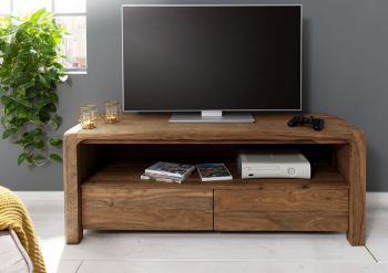 TV-Board Sheesham 125x45x50 braun geölt BUENO #1002