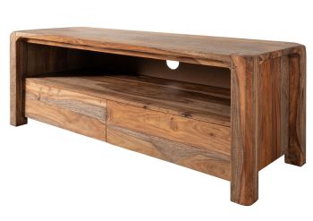TV-Board Sheesham 125x45x50 grau geölt BUENO #2002