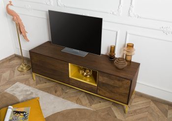 TV-Board Mango 160x45x55 braun geölt CHICAGO #101