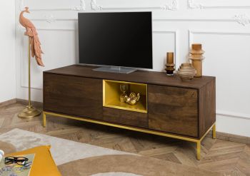 TV-Board Mango 160x45x55 braun geölt CHICAGO #101