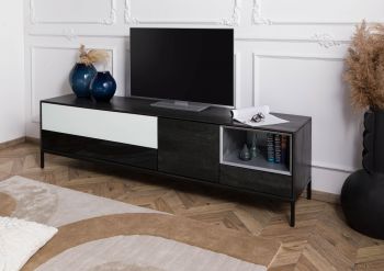 TV-Board Mango 200x45x55 dunkelgrau geölt CHICAGO #202