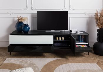 TV-Board Mango 200x45x55 dunkelgrau geölt CHICAGO #202