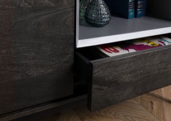 TV-Board Mango 200x45x55 dunkelgrau geölt CHICAGO #202