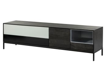 TV-Board Mango 200x45x55 dunkelgrau geölt CHICAGO #202
