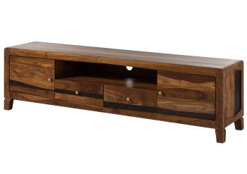 TV-Board Sheesham 200x45x55 dunkelbraun lackiert ANCONA #211