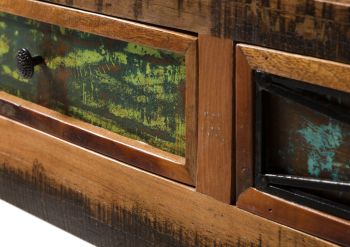 TV-Board Altholz 170x50x50 mehrfarbig lackiert NATURE OF SPIRIT #134