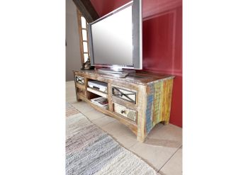 TV-Board Altholz 140x45x50 mehrfarbig lackiert NATURE OF SPIRIT #01