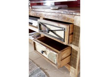 TV-Board Altholz 140x45x50 mehrfarbig lackiert NATURE OF SPIRIT #01