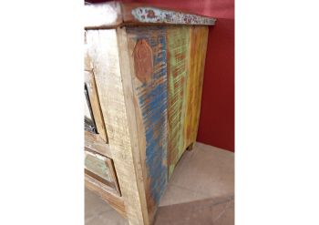 TV-Board Altholz 140x45x50 mehrfarbig lackiert NATURE OF SPIRIT #01