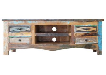 TV-Board Altholz 140x45x50 mehrfarbig lackiert NATURE OF SPIRIT #01