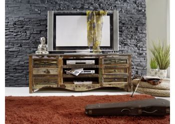 TV-Board Altholz 160x45x60 mehrfarbig lackiert NATURE OF SPIRIT #16