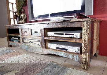 TV-Board Altholz 180x50x50 mehrfarbig lackiert NATURE OF SPIRIT #18