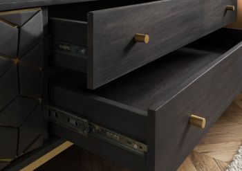 TV-Board Mango 220x45x50 grau geölt DIAMOND #123