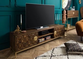 TV-Board Mango190x45x50 braun geölt DIAMOND #205