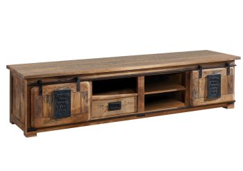 TV-Board Mango 200x55x50 natur lackiert RAILWAY #151