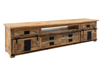 TV-Board Mango 240x50x60 natur lackiert RAILWAY #156