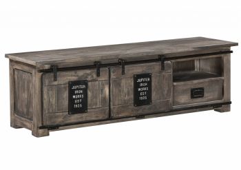 TV-Board Mango 160x45x50 grau lackiert RAILWAY #201