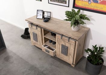 Sideboard Mango 128x45x70 whitewash lackiert RAILWAY #302