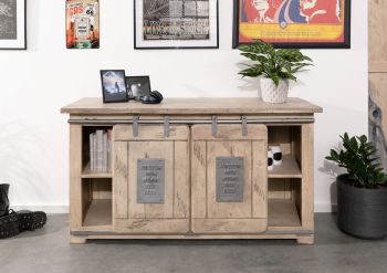 Sideboard Mango 128x45x70 whitewash lackiert RAILWAY #302