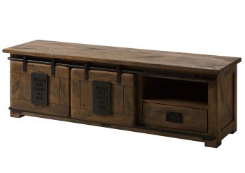 TV-Board Mango 160x45x50 braun lackiert RAILWAY #401