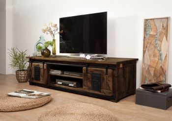 TV-Board Mango 180x55x50 braun lackiert RAILWAY #435