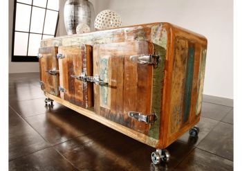 Sideboard Altholz 126x40x56 mehrfarbig lackiert FREEZY #04