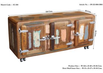 Sideboard Altholz 126x40x56 mehrfarbig lackiert FREEZY #04