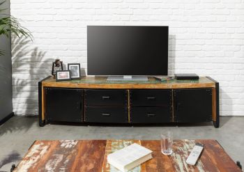 TV-Board Altholz 208x43x55 mehrfarbig lackiert INDUSTRIAL #106
