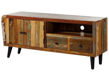 TV-Board Altholz 160x45x70 mehrfarbig lackiert SIXTIES #116