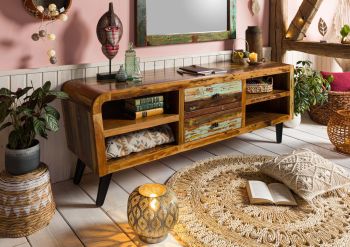 TV-Board Altholz 170x45x65 mehrfarbig lackiert SIXTIES #117