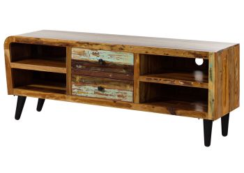 TV-Board Altholz 170x45x65 mehrfarbig lackiert SIXTIES #117