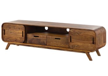 TV-Board Sheesham 173x40x48 hellbraun lackiert MAILAND #126