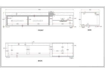 TV-Board Mango 180x48x39 braun lackiert Amsterdam #01