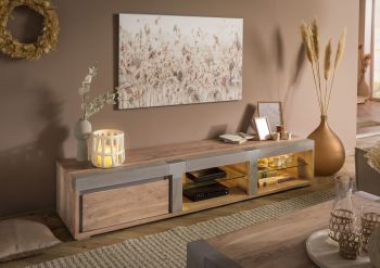 TV-Board Akazie 205x48x39 beige lackiert Amsterdam #103