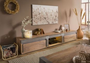 TV-Board Akazie 240x48x39 beige lackiert Amsterdam #104