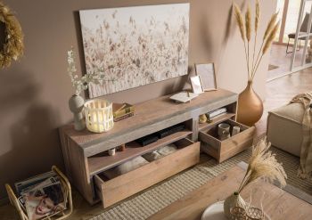 TV-Board Akazie 180x48x55 beige lackiert Amsterdam #125