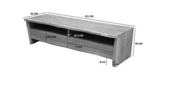 TV-Board Akazie 151x45x50 braun lackiert PURE ACACIA #208
