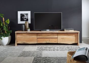 TV-Board Akazie 220x45x50 natur lackiert PURE ACACIA #704