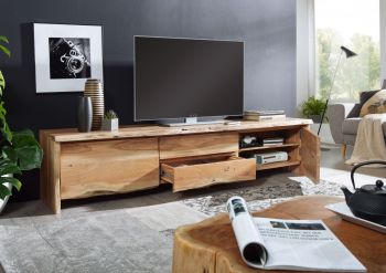 TV-Board Akazie 220x45x50 natur lackiert PURE ACACIA #704