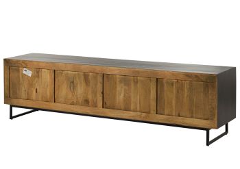 TV-Board Mango / Altholz 220x47x60 schwarz / natur lackiert DAVIS #22