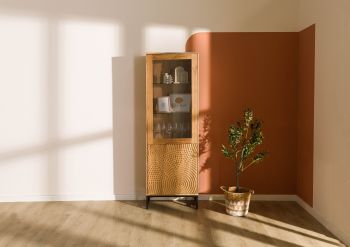 Vitrine Akazie 60x40x180 natur lackiert MARRAKESCH #110